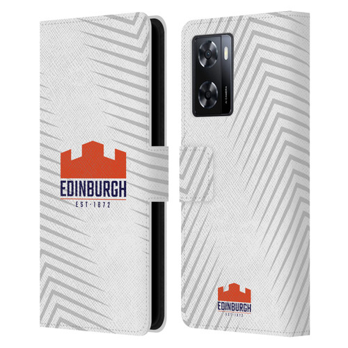 Edinburgh Rugby Graphic Art White Logo Leather Book Wallet Case Cover For OPPO A57s