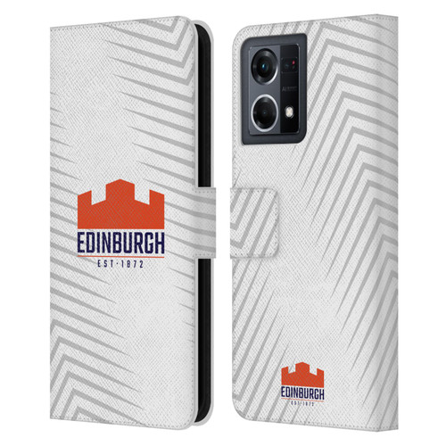 Edinburgh Rugby Graphic Art White Logo Leather Book Wallet Case Cover For OPPO Reno8 4G