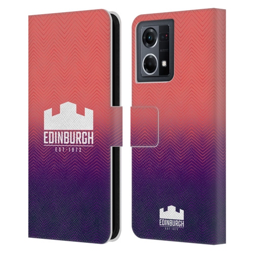 Edinburgh Rugby Graphic Art Training Leather Book Wallet Case Cover For OPPO Reno8 4G