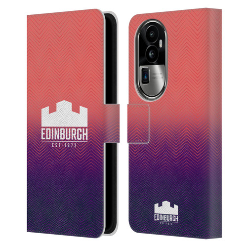 Edinburgh Rugby Graphic Art Training Leather Book Wallet Case Cover For OPPO Reno10 Pro+