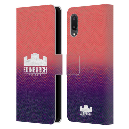 Edinburgh Rugby Graphic Art Training Leather Book Wallet Case Cover For Samsung Galaxy A02/M02 (2021)