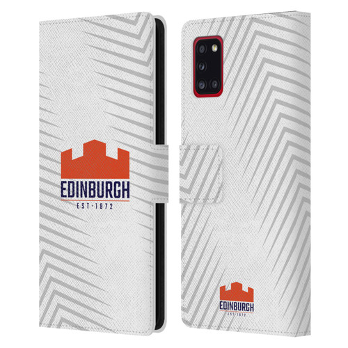 Edinburgh Rugby Graphic Art White Logo Leather Book Wallet Case Cover For Samsung Galaxy A31 (2020)