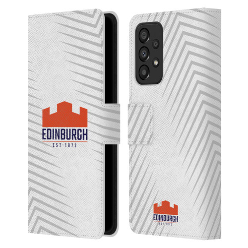 Edinburgh Rugby Graphic Art White Logo Leather Book Wallet Case Cover For Samsung Galaxy A33 5G (2022)