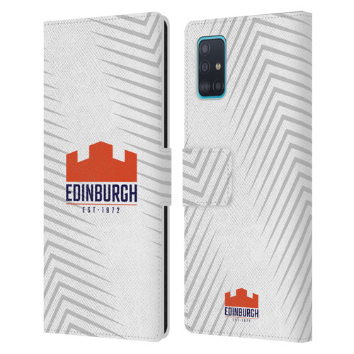 Edinburgh Rugby Graphic Art White Logo Leather Book Wallet Case Cover For Samsung Galaxy A51 (2019)