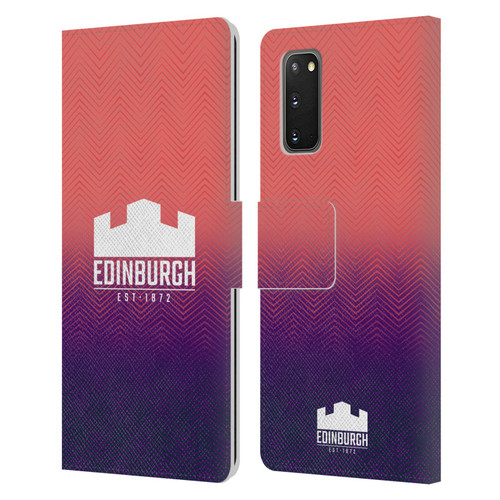 Edinburgh Rugby Graphic Art Training Leather Book Wallet Case Cover For Samsung Galaxy S20 / S20 5G