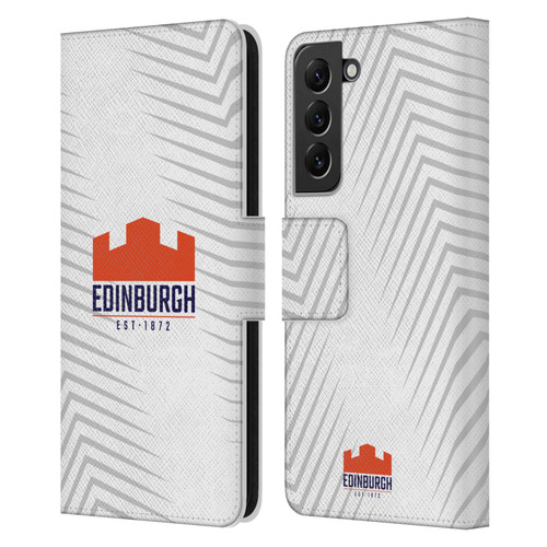 Edinburgh Rugby Graphic Art White Logo Leather Book Wallet Case Cover For Samsung Galaxy S22+ 5G