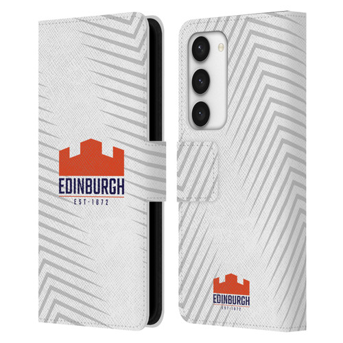 Edinburgh Rugby Graphic Art White Logo Leather Book Wallet Case Cover For Samsung Galaxy S23 5G