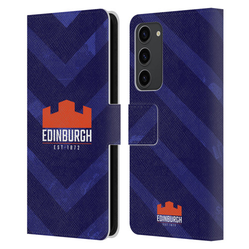 Edinburgh Rugby Graphic Art Blue Pattern Leather Book Wallet Case Cover For Samsung Galaxy S23+ 5G