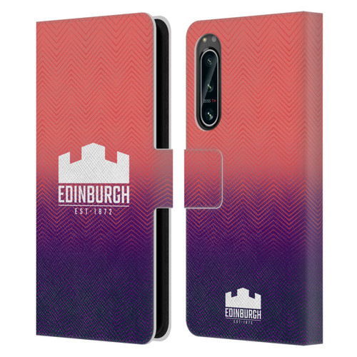 Edinburgh Rugby Graphic Art Training Leather Book Wallet Case Cover For Sony Xperia 5 IV