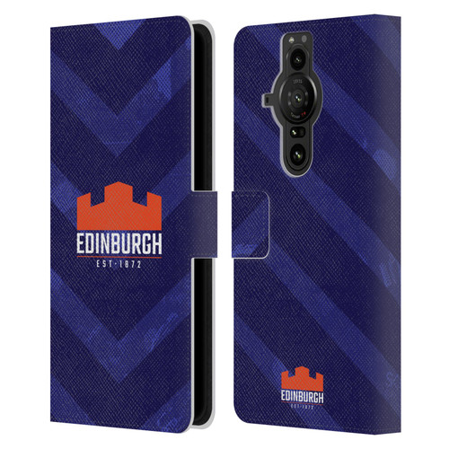 Edinburgh Rugby Graphic Art Blue Pattern Leather Book Wallet Case Cover For Sony Xperia Pro-I