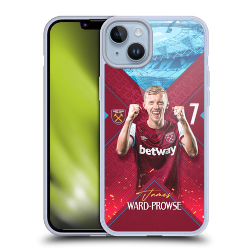 West Ham United FC 2023/24 First Team James Ward-Prowse Soft Gel Case for Apple iPhone 14 Plus