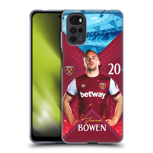 West Ham United FC 2023/24 First Team Jarrod Bowen Soft Gel Case for Motorola Moto G22