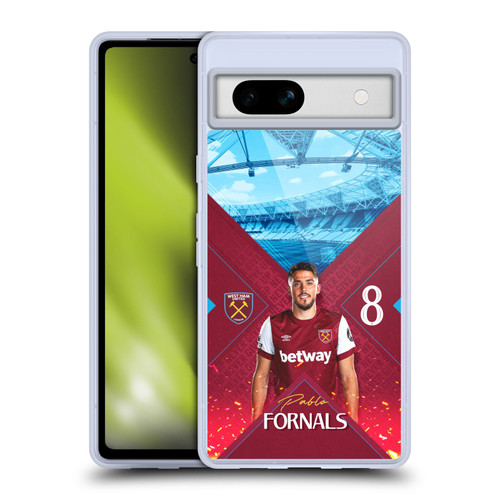 West Ham United FC 2023/24 First Team Pablo Fornals Soft Gel Case for Google Pixel 7a