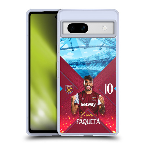 West Ham United FC 2023/24 First Team Lucas Paquetá Soft Gel Case for Google Pixel 7a