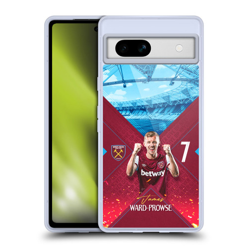 West Ham United FC 2023/24 First Team James Ward-Prowse Soft Gel Case for Google Pixel 7a