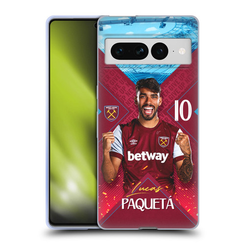 West Ham United FC 2023/24 First Team Lucas Paquetá Soft Gel Case for Google Pixel 7 Pro