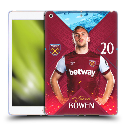 West Ham United FC 2023/24 First Team Jarrod Bowen Soft Gel Case for Apple iPad 10.2 2019/2020/2021