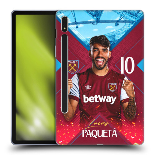 West Ham United FC 2023/24 First Team Lucas Paquetá Soft Gel Case for Samsung Galaxy Tab S8