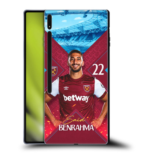 West Ham United FC 2023/24 First Team Saïd Benrahma Soft Gel Case for Samsung Galaxy Tab S8 Ultra