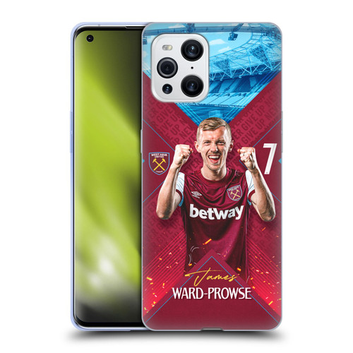 West Ham United FC 2023/24 First Team James Ward-Prowse Soft Gel Case for OPPO Find X3 / Pro