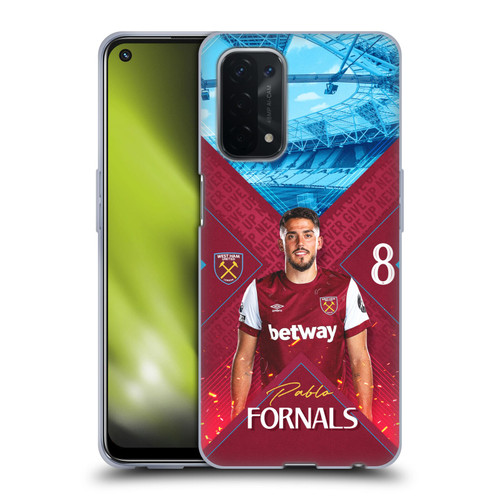 West Ham United FC 2023/24 First Team Pablo Fornals Soft Gel Case for OPPO A54 5G