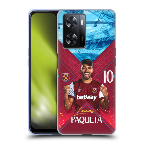 West Ham United FC 2023/24 First Team Lucas Paquetá Soft Gel Case for OPPO A57s