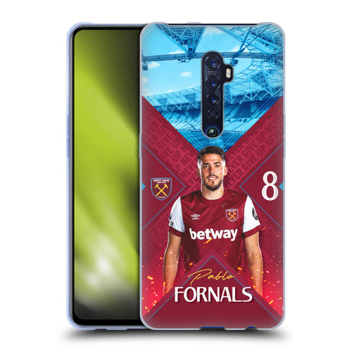 West Ham United FC 2023/24 First Team Pablo Fornals Soft Gel Case for OPPO Reno 2