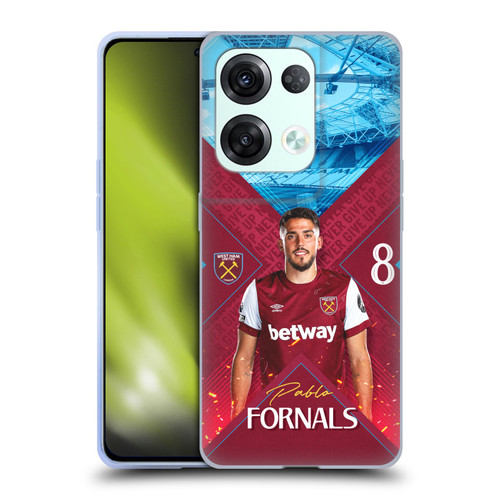 West Ham United FC 2023/24 First Team Pablo Fornals Soft Gel Case for OPPO Reno8 Pro