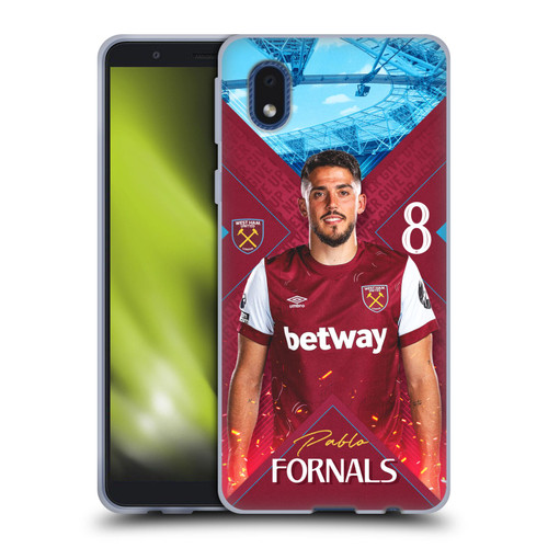 West Ham United FC 2023/24 First Team Pablo Fornals Soft Gel Case for Samsung Galaxy A01 Core (2020)