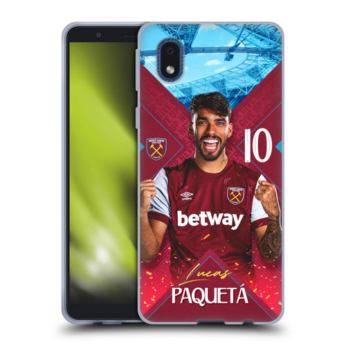 West Ham United FC 2023/24 First Team Lucas Paquetá Soft Gel Case for Samsung Galaxy A01 Core (2020)