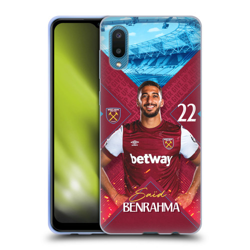West Ham United FC 2023/24 First Team Saïd Benrahma Soft Gel Case for Samsung Galaxy A02/M02 (2021)