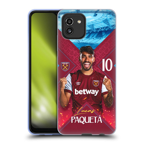 West Ham United FC 2023/24 First Team Lucas Paquetá Soft Gel Case for Samsung Galaxy A03 (2021)
