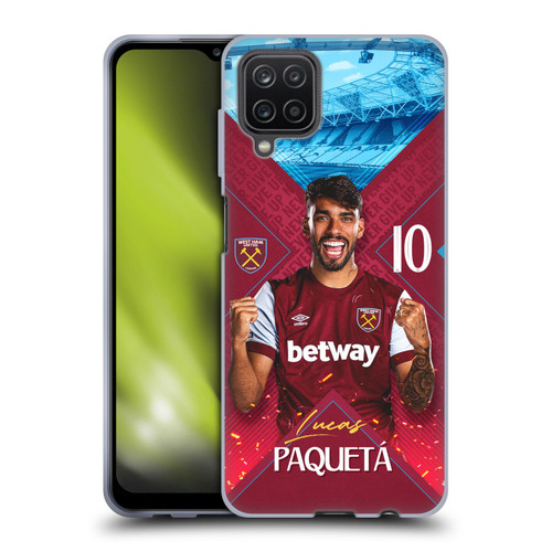 West Ham United FC 2023/24 First Team Lucas Paquetá Soft Gel Case for Samsung Galaxy A12 (2020)