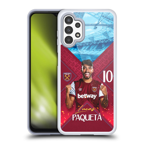 West Ham United FC 2023/24 First Team Lucas Paquetá Soft Gel Case for Samsung Galaxy A13 (2022)