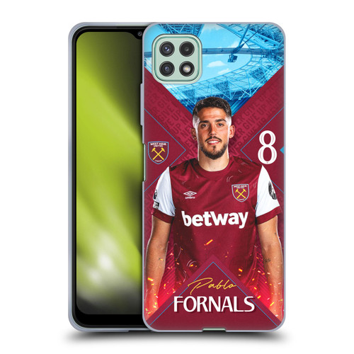 West Ham United FC 2023/24 First Team Pablo Fornals Soft Gel Case for Samsung Galaxy A22 5G / F42 5G (2021)