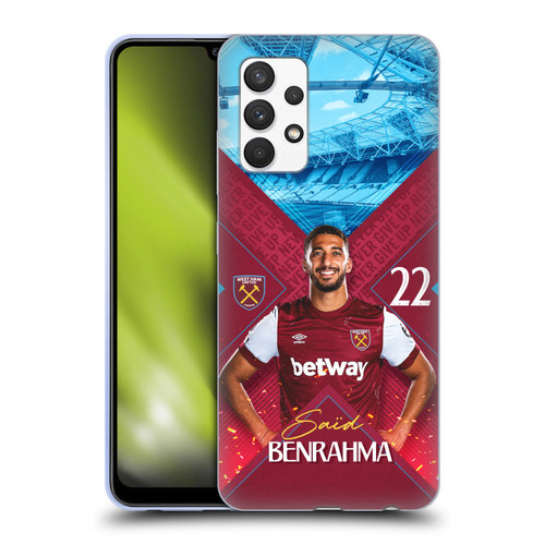 West Ham United FC 2023/24 First Team Saïd Benrahma Soft Gel Case for Samsung Galaxy A32 (2021)