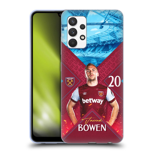 West Ham United FC 2023/24 First Team Jarrod Bowen Soft Gel Case for Samsung Galaxy A32 (2021)