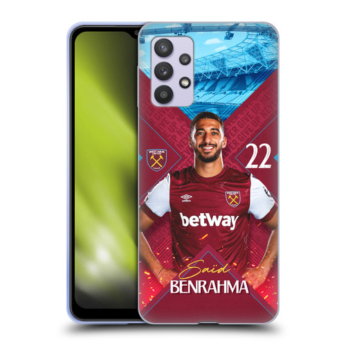 West Ham United FC 2023/24 First Team Saïd Benrahma Soft Gel Case for Samsung Galaxy A32 5G / M32 5G (2021)