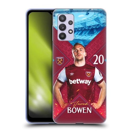 West Ham United FC 2023/24 First Team Jarrod Bowen Soft Gel Case for Samsung Galaxy A32 5G / M32 5G (2021)
