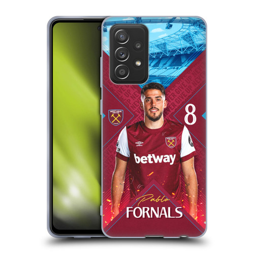 West Ham United FC 2023/24 First Team Pablo Fornals Soft Gel Case for Samsung Galaxy A52 / A52s / 5G (2021)