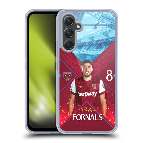 West Ham United FC 2023/24 First Team Pablo Fornals Soft Gel Case for Samsung Galaxy A54 5G