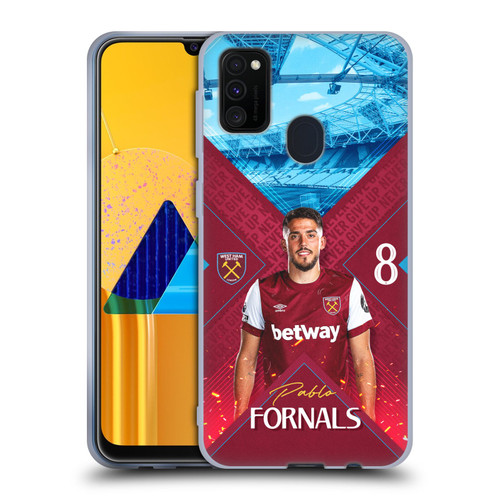 West Ham United FC 2023/24 First Team Pablo Fornals Soft Gel Case for Samsung Galaxy M30s (2019)/M21 (2020)