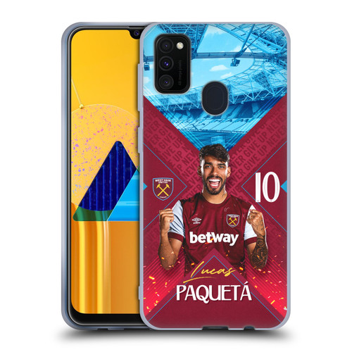 West Ham United FC 2023/24 First Team Lucas Paquetá Soft Gel Case for Samsung Galaxy M30s (2019)/M21 (2020)