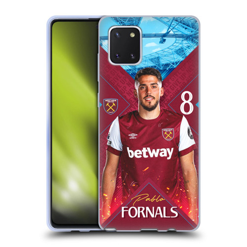West Ham United FC 2023/24 First Team Pablo Fornals Soft Gel Case for Samsung Galaxy Note10 Lite