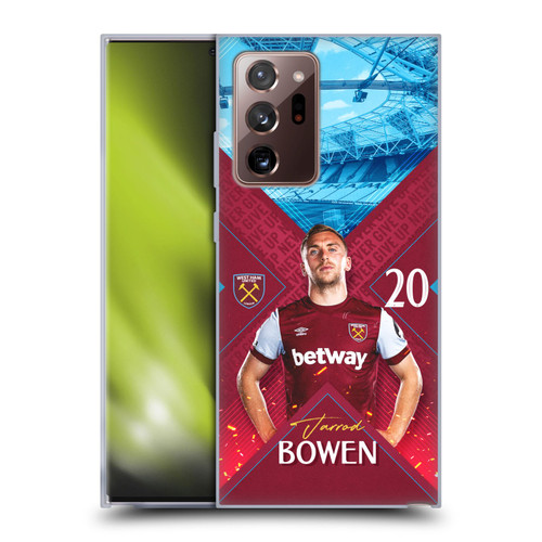 West Ham United FC 2023/24 First Team Jarrod Bowen Soft Gel Case for Samsung Galaxy Note20 Ultra / 5G
