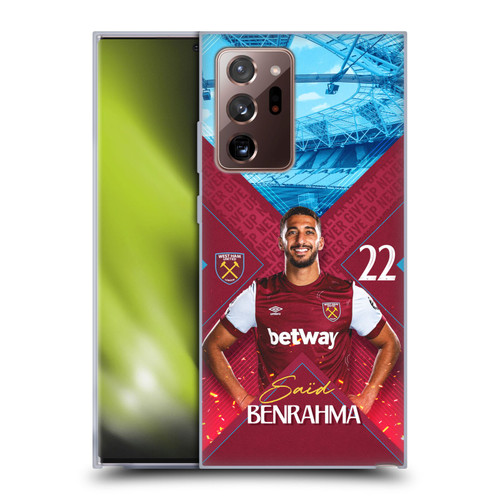 West Ham United FC 2023/24 First Team Saïd Benrahma Soft Gel Case for Samsung Galaxy Note20 Ultra / 5G