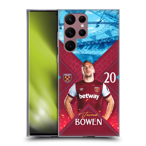 West Ham United FC 2023/24 First Team Jarrod Bowen Soft Gel Case for Samsung Galaxy S22 Ultra 5G