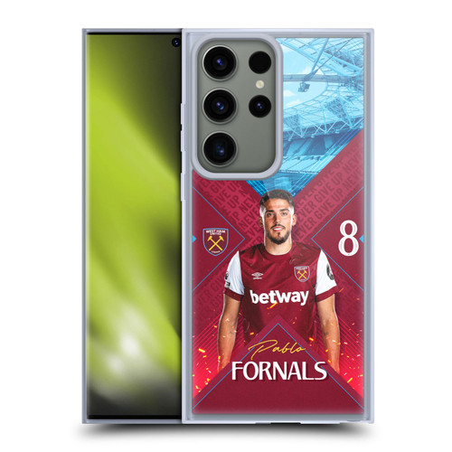 West Ham United FC 2023/24 First Team Pablo Fornals Soft Gel Case for Samsung Galaxy S23 Ultra 5G