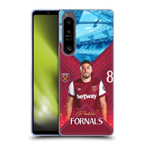 West Ham United FC 2023/24 First Team Pablo Fornals Soft Gel Case for Sony Xperia 1 IV