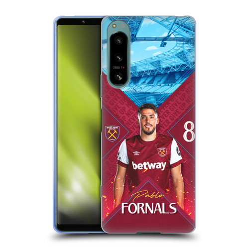 West Ham United FC 2023/24 First Team Pablo Fornals Soft Gel Case for Sony Xperia 5 IV